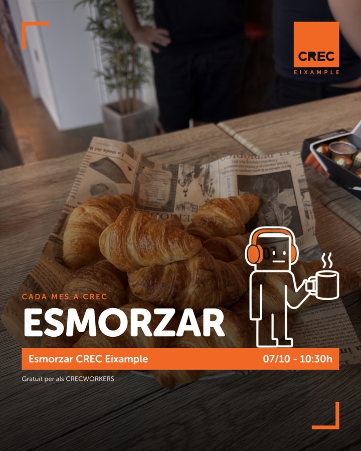 Cartel esmorzar CREC Eixample